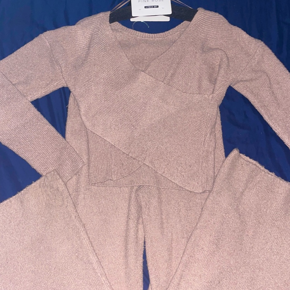 Pink Rose Two Piece Women Set